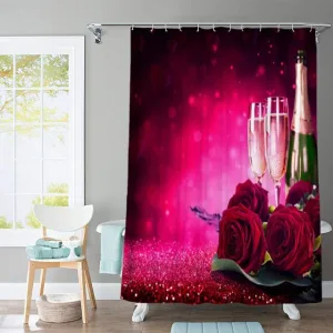 Rideau De Douche 3d Rose Zen