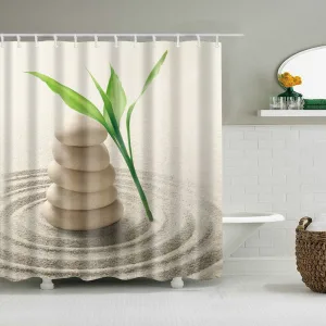 Rideau De Douche Beige Zen