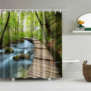 Rideau De Douche 3d Paysage