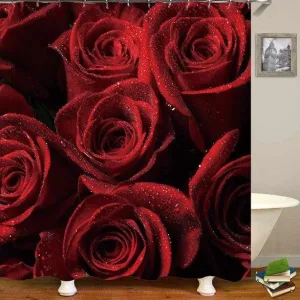 Rideau De Douche 3d Rose