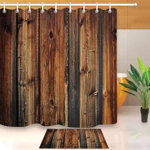 Rideau De Douche Bois
