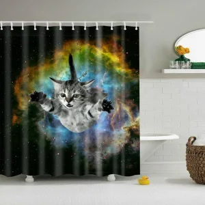 Rideau De Douche Chat De L'espace