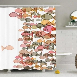 Rideau De Douche Couleur Corail