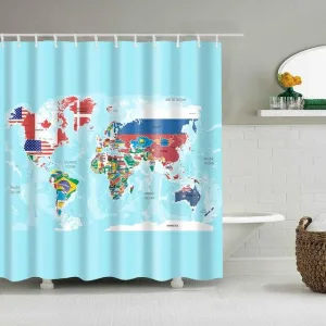 Rideau De Douche Pays Du Monde