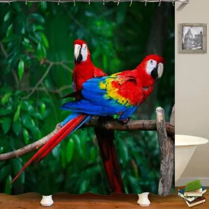 Rideau De Douche Perroquet