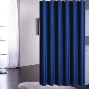 Rideau De Douche Tissu Bleu